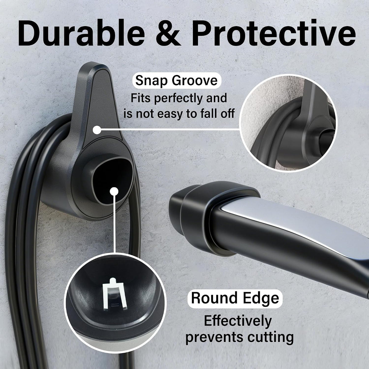 AWINLI Tesla Car Charger Bracket,Portable Car Charger Accessory Cable Hook