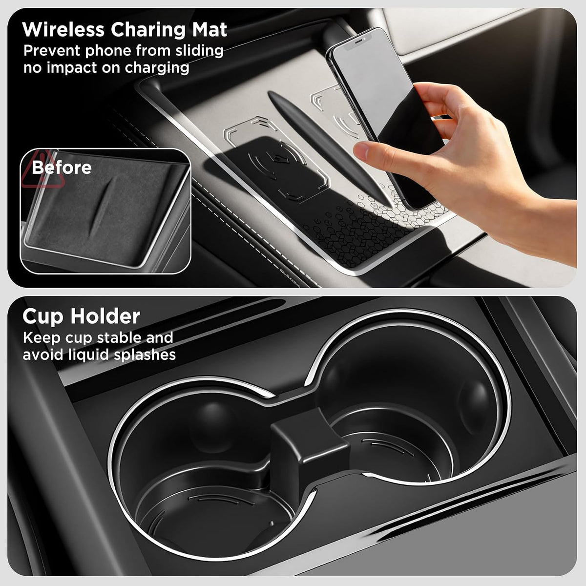 8PCS Console Organizer for Tesla Model Y/3 Accessories